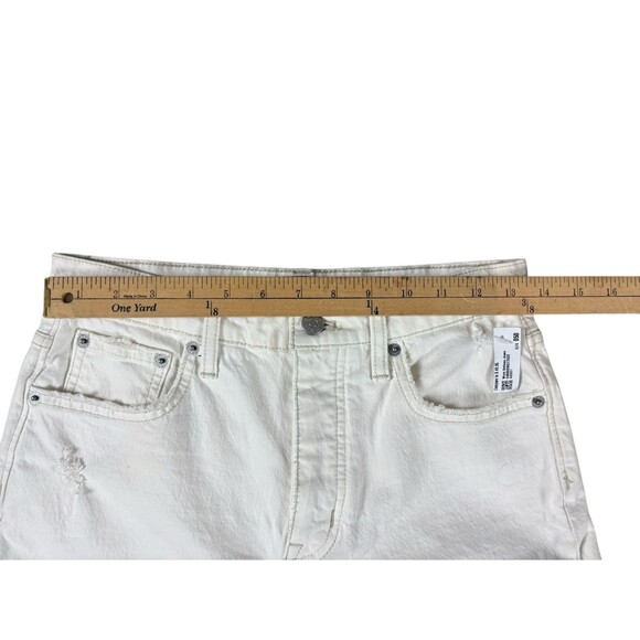 J. Crew Premium Edition High Rise Straight Jeans Women's Sz 26 White Button Fly - Picture 6 of 13